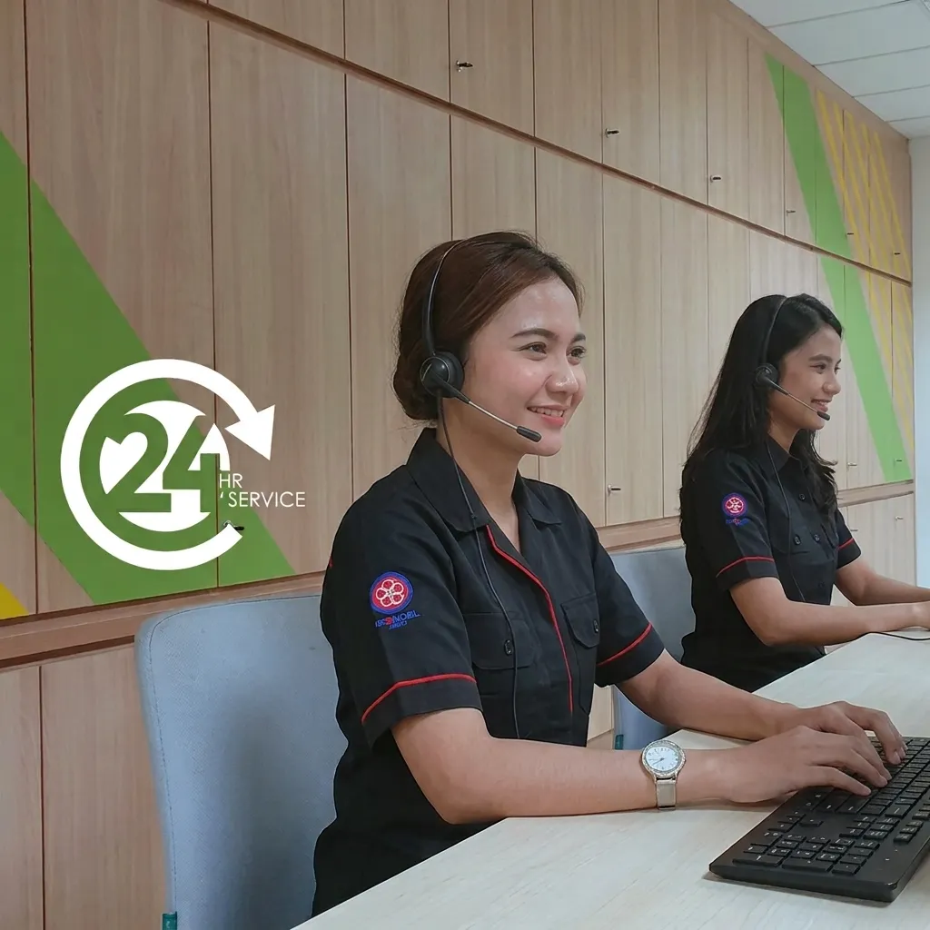 INDORENT call center staff taking a customer's emergency call
